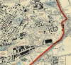 Detail from a map dated 1935 which shows the full extent of the Government Sidings. (The red line is the garrison boundary.)
